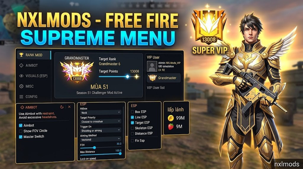 MENU FREE FIRE LEO RANK ANDROID [ ROOT ] VÀ IOS